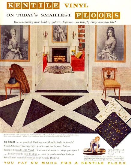 Kentile Vinyl Floors 1959 | Vintage Ad and Cover Art 1891-1970