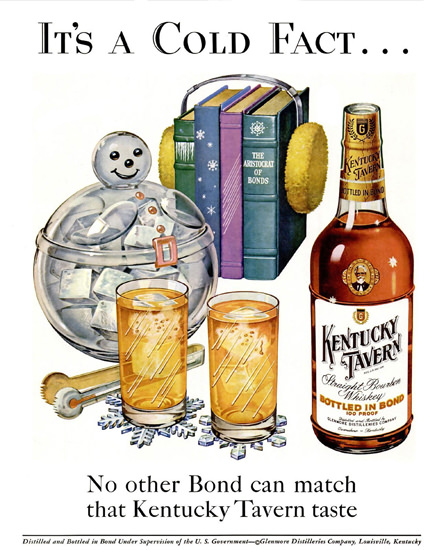 Kentucky Tavern Straight Bourbon Whiskey Fact | Vintage Ad and Cover Art 1891-1970