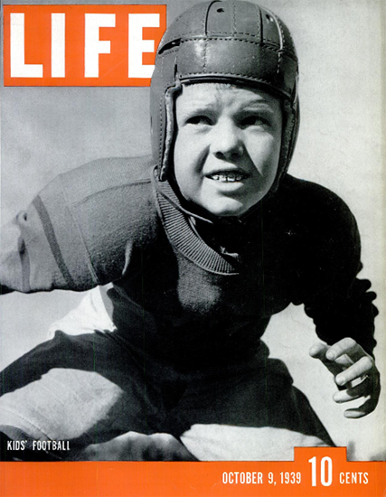 Kids Football 9 Oct 1939 Copyright Life Magazine | Life Magazine BW Photo Covers 1936-1970