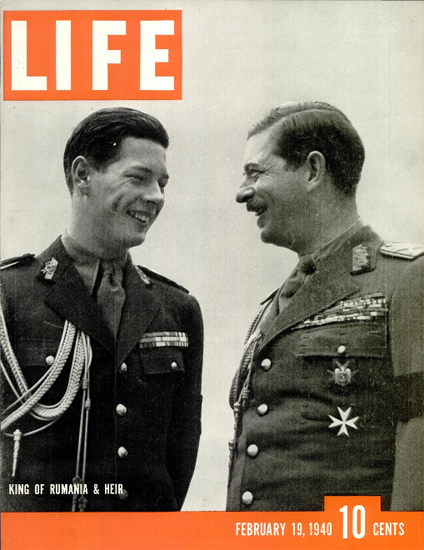 King of Rumania and Heir 19 Feb 1940 Copyright Life Magazine | Life Magazine BW Photo Covers 1936-1970