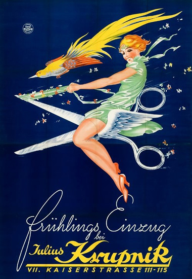 Krupnik Julius Fruehlings Einzug 1930s Scissors | Sex Appeal Vintage Ads and Covers 1891-1970