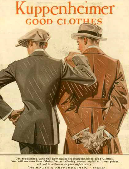 Kuppenheimer Good Clothes Suits Chicago 1910 | Sex Appeal Vintage Ads and Covers 1891-1970