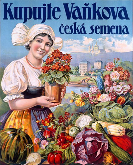 Kupujte Vankova Ceska Semena Woman Flowers | Vintage Ad and Cover Art 1891-1970