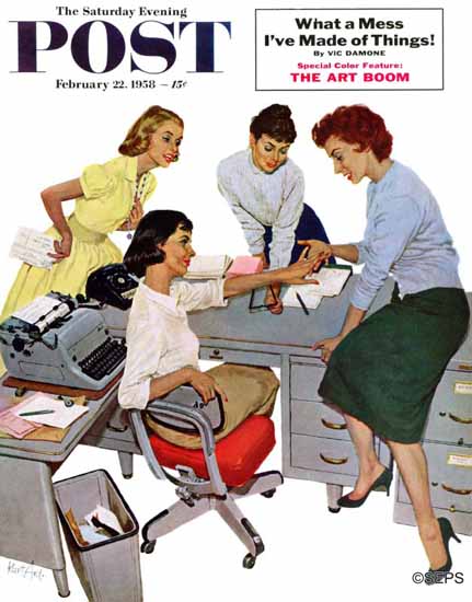 Kurt Ard Saturday Evening Post Engagement Ring 1958_02_22 | The Saturday Evening Post Graphic Art Covers 1931-1969