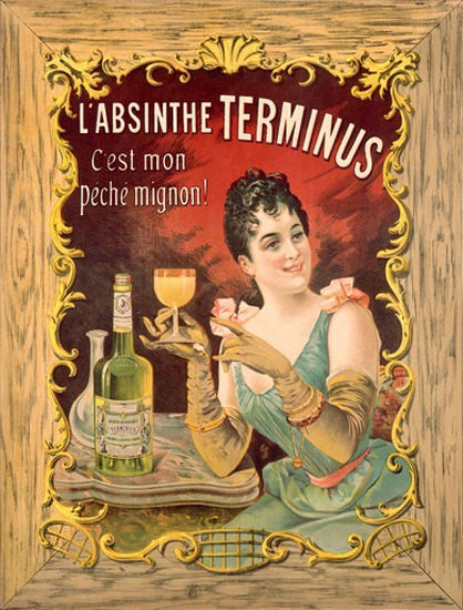 L Absinthe Terminus C Est Mon Peche Mignon | Sex Appeal Vintage Ads and Covers 1891-1970