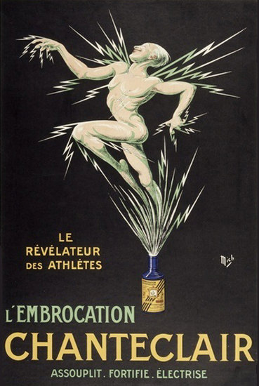 L Embrocation Chanteclair Revelateur Athletes | Sex Appeal Vintage Ads and Covers 1891-1970