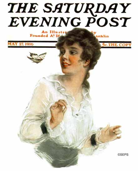 L Mayer Saturday Evening Post Cover Art 1916_05_27 | The Saturday Evening Post Graphic Art Covers 1892-1930