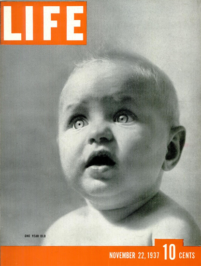 LIFE is one Year old 22 Nov 1937 Copyright Life Magazine | Life Magazine BW Photo Covers 1936-1970