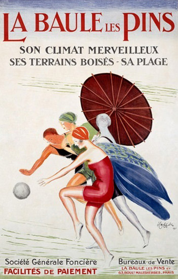 La Baule Les Pins Plage Beach Life France | Sex Appeal Vintage Ads and Covers 1891-1970