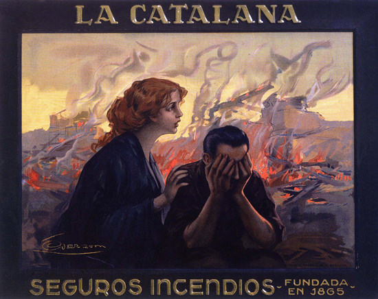 La Catalana Seguros Incendios Spain Espana | Vintage Ad and Cover Art 1891-1970