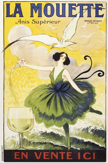 La Mouette Anis Superieur Ballet Dancer | Sex Appeal Vintage Ads and Covers 1891-1970