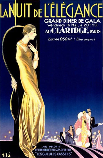 La Nuit De L Eelegance Claridge Paris Emilio Vila | Sex Appeal Vintage Ads and Covers 1891-1970