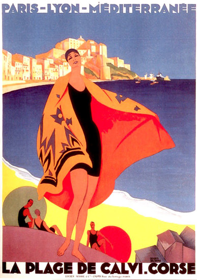 La Plage De Calvi Corse 1929 | Sex Appeal Vintage Ads and Covers 1891-1970