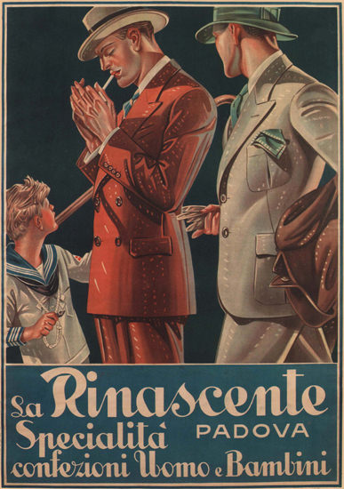 La Rinascente Padova Men Italy Italia | Sex Appeal Vintage Ads and Covers 1891-1970