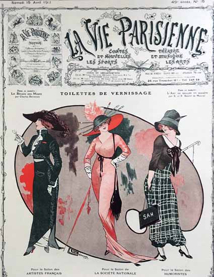 La Vie Parisienne 1911 Vernissage Georges Leonnec Sex Appeal | Sex Appeal Vintage Ads and Covers 1891-1970