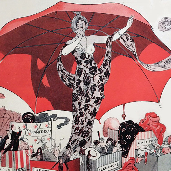 La Vie Parisienne 1912 La Actualites Georges Leonnec crop | Best of 1891-1919 Ad and Cover Art