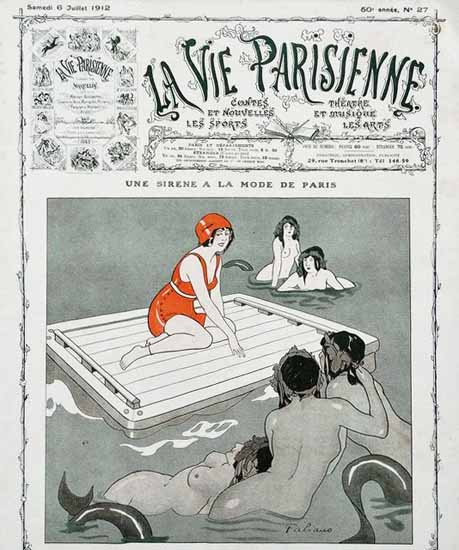 La Vie Parisienne 1912 Sirene A La Mode De Paris Sex Appeal | Sex Appeal Vintage Ads and Covers 1891-1970