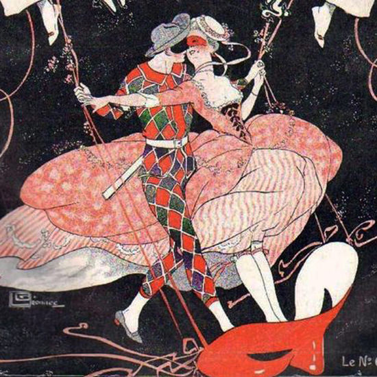 La Vie Parisienne 1913 La Mi-Careme Georges Leonnec crop | Best of 1891-1919 Ad and Cover Art