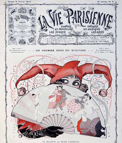 La Vie Parisienne 1913 La Reine Carnaval Sex Appeal | Sex Appeal Vintage Ads and Covers 1891-1970