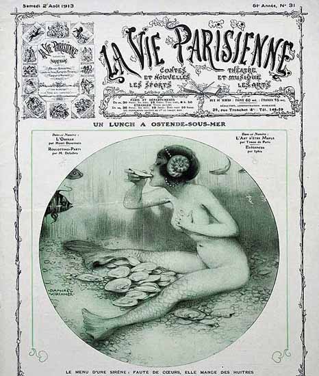 La Vie Parisienne 1913 Lunch A Ostende-Sous-Mer Sex Appeal | Sex Appeal Vintage Ads and Covers 1891-1970