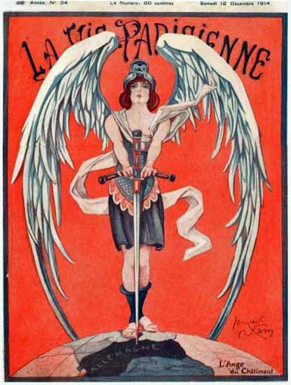 La Vie Parisienne 1914 L Ange Du Chatiment Jacques Nam | La Vie Parisienne Erotic Magazine Covers 1910-1939