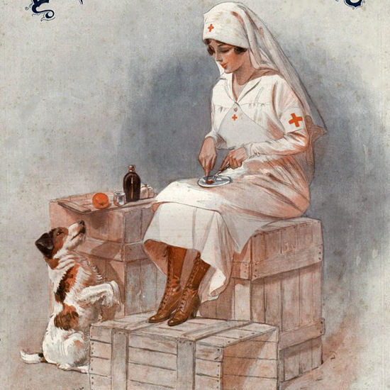 La Vie Parisienne 1915 A La Guerre Armand Vallee crop | Best of 1891-1919 Ad and Cover Art