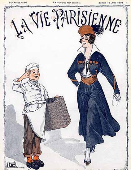 La Vie Parisienne 1915 Avril 17 Georges Leonnec | La Vie Parisienne Erotic Magazine Covers 1910-1939