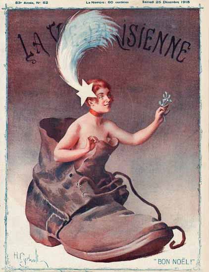 La Vie Parisienne 1915 Bon Noel Sex Appeal | Sex Appeal Vintage Ads and Covers 1891-1970