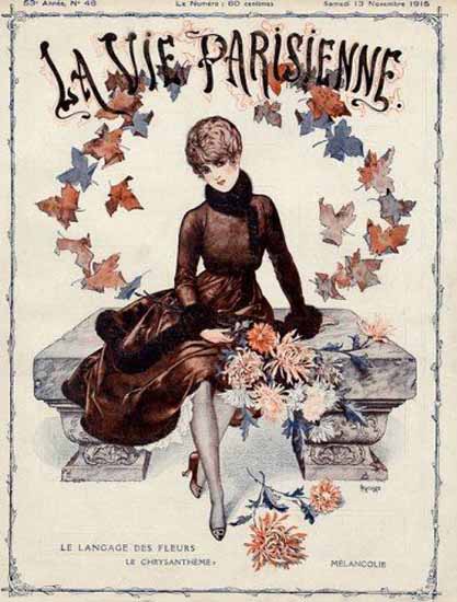 La Vie Parisienne 1915 La Langage Des Fleurs Cheri Herouard | La Vie Parisienne Erotic Magazine Covers 1910-1939