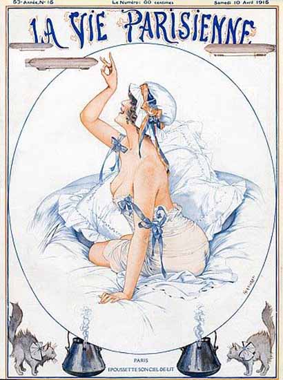 La Vie Parisienne 1915 Paris Epoussette Son Ciel De Lit Sex Appeal | Sex Appeal Vintage Ads and Covers 1891-1970