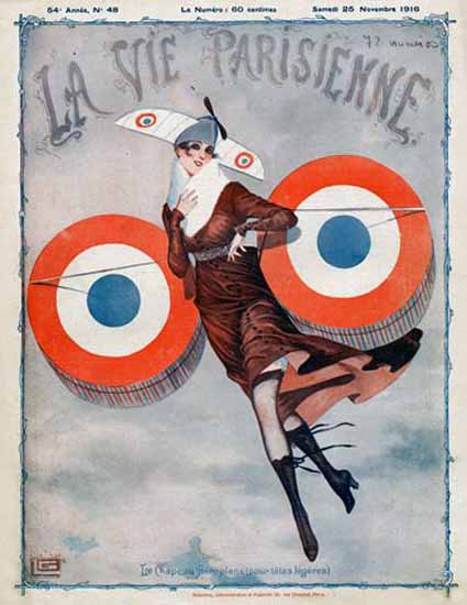 La Vie Parisienne 1916 Aeroplane Georges Leonnec Sex Appeal | Sex Appeal Vintage Ads and Covers 1891-1970