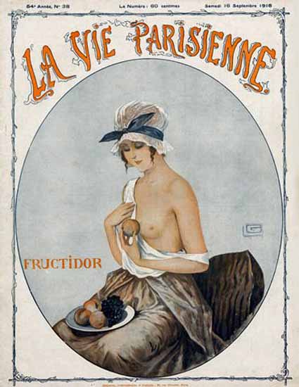 La Vie Parisienne 1916 Fructidor Sex Appeal | Sex Appeal Vintage Ads and Covers 1891-1970