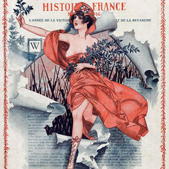 La Vie Parisienne 1916 Histoire France Cheri Herouard crop | Best of 1891-1919 Ad and Cover Art