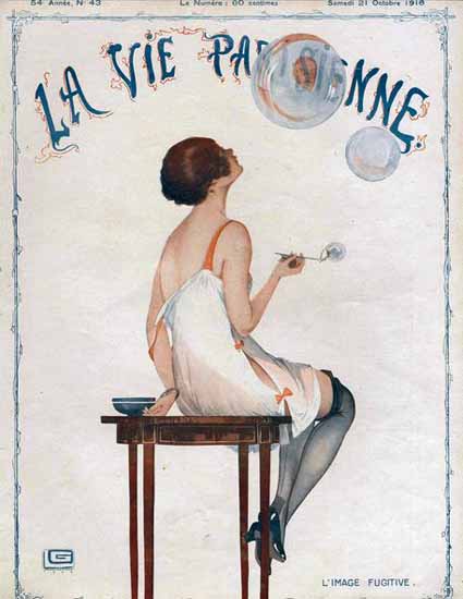 La Vie Parisienne 1916 L Image Fugitive Georges Leonnec | La Vie Parisienne Erotic Magazine Covers 1910-1939