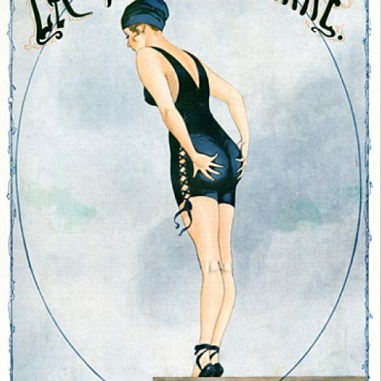 La Vie Parisienne 1916 Le Courage A Deux Mains Georges Leonnec crop | Best of 1891-1919 Ad and Cover Art