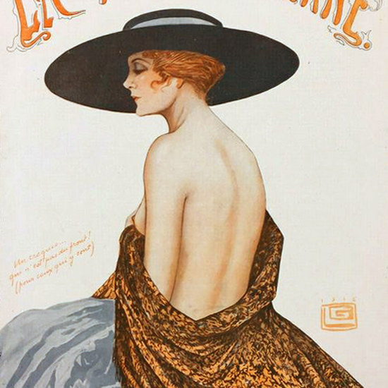 La Vie Parisienne 1916 Le Dos Nu Georges Leonnec crop | Best of 1891-1919 Ad and Cover Art