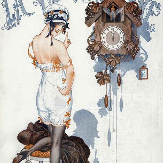 La Vie Parisienne 1916 Le Nouvel An Cheri Herouard crop | Best of 1891-1919 Ad and Cover Art