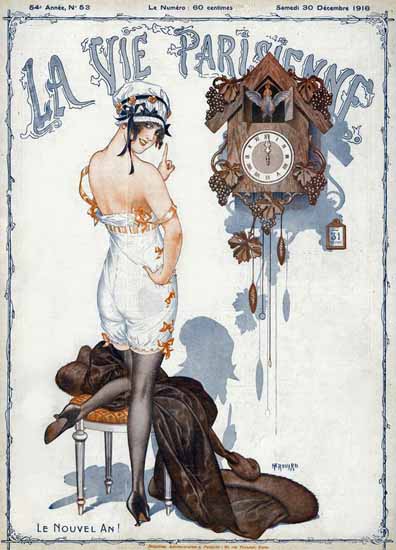 La Vie Parisienne 1916 Le Nouvel An Sex Appeal | Sex Appeal Vintage Ads and Covers 1891-1970