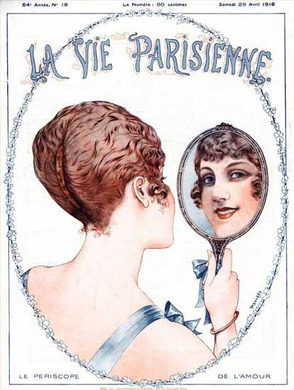 La Vie Parisienne 1916 Le Periscope De L Amour Sex Appeal | Sex Appeal Vintage Ads and Covers 1891-1970