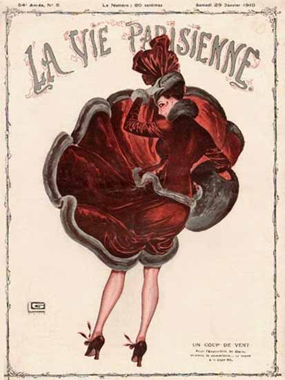 La Vie Parisienne 1916 Une Coup De Vent Sex Appeal | Sex Appeal Vintage Ads and Covers 1891-1970