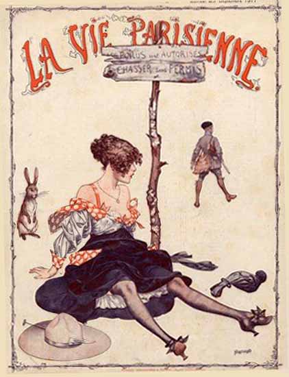 La Vie Parisienne 1917 Chasseur Sans Permis Sex Appeal | Sex Appeal Vintage Ads and Covers 1891-1970