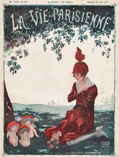 La Vie Parisienne 1917 Dangereuse Georges Leonnec | La Vie Parisienne Erotic Magazine Covers 1910-1939