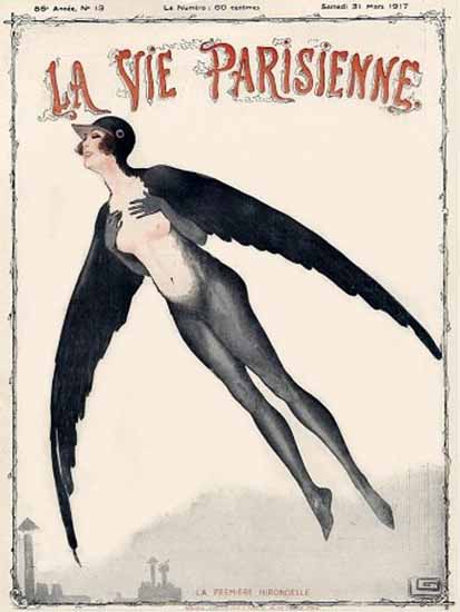 La Vie Parisienne 1917 Hirondelle Georges Leonnec Sex Appeal | Sex Appeal Vintage Ads and Covers 1891-1970