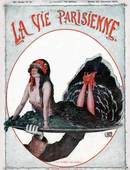 La Vie Parisienne 1917 La Dinde De Noel Sex Appeal | Sex Appeal Vintage Ads and Covers 1891-1970