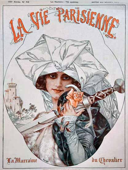 La Vie Parisienne 1917 La Marraine Du Chevalier Sex Appeal | Sex Appeal Vintage Ads and Covers 1891-1970