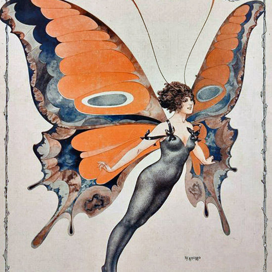 La Vie Parisienne 1917 La Messagere De L Ete Cheri Herouard crop | Best of 1891-1919 Ad and Cover Art