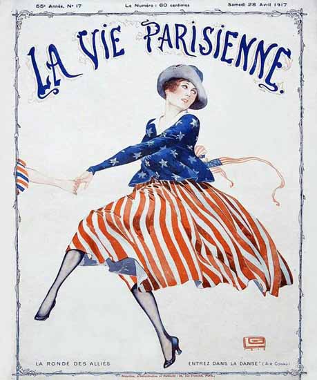 La Vie Parisienne 1917 La Ronde Des Allies Sex Appeal | Sex Appeal Vintage Ads and Covers 1891-1970