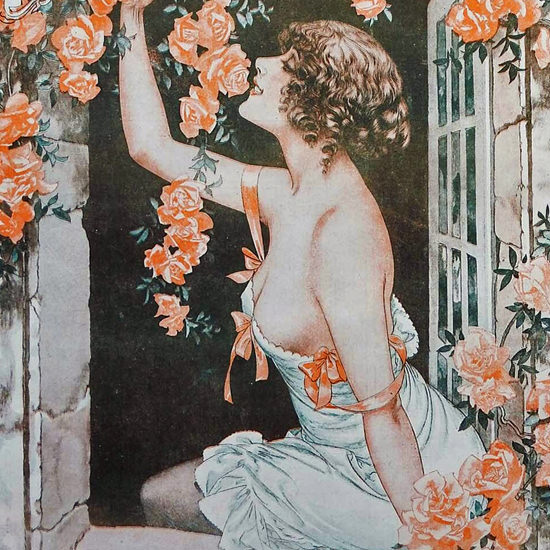 La Vie Parisienne 1917 Le Mois Des Roses Cheri Herouard crop | Best of 1891-1919 Ad and Cover Art