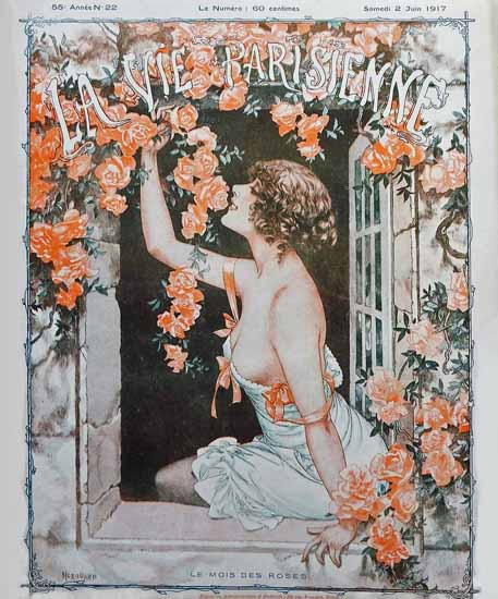 La Vie Parisienne 1917 Le Mois Des Roses Sex Appeal | Sex Appeal Vintage Ads and Covers 1891-1970