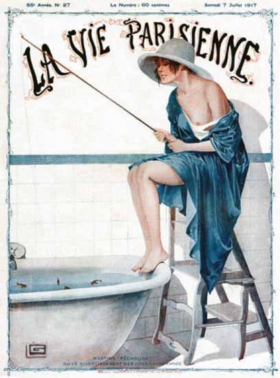 La Vie Parisienne 1917 Le Pecheur Sex Appeal | Sex Appeal Vintage Ads and Covers 1891-1970